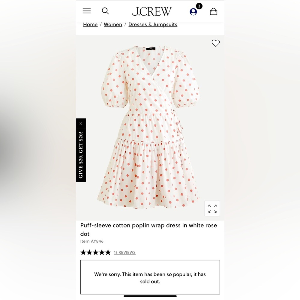 NWT Women’s JCrew Summer Dress (M)